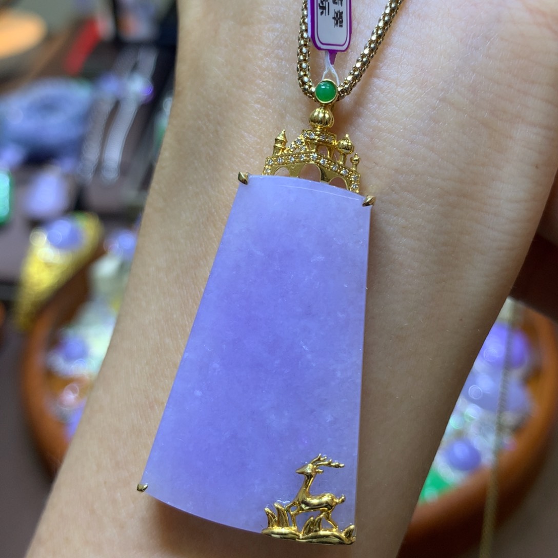 【闪购商品】翡翠颈饰18K金镶嵌翡翠