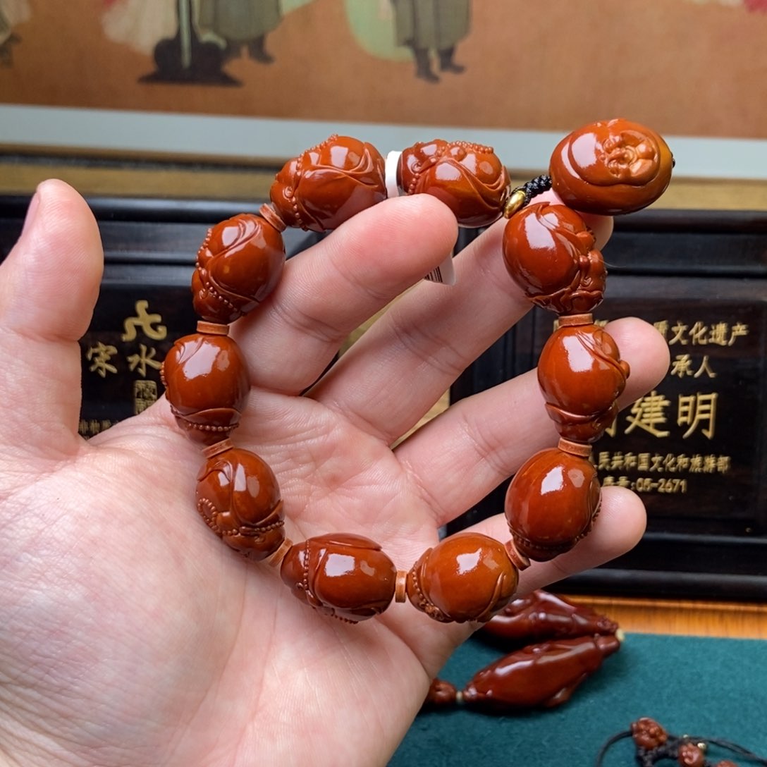 手串橄榄核十小弥勒