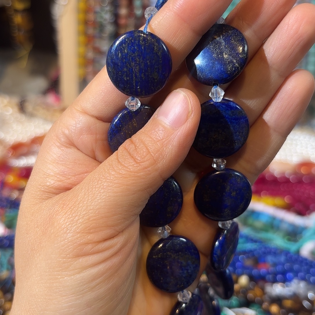 玛瑙/玉髓未镶嵌珠宝半成品青金卡20一条