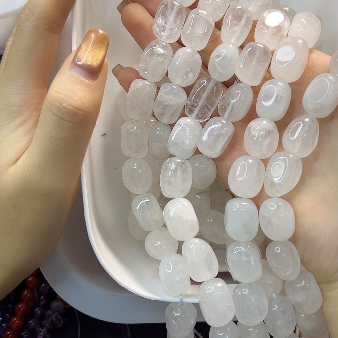 玛瑙/玉髓合金珠宝半成品白水大块块一条