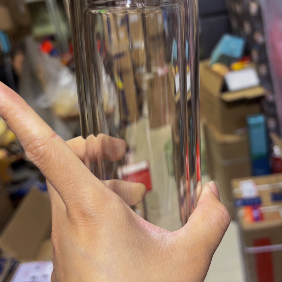 玻璃杯3203201001蓝色双层玻璃杯320玻璃杯