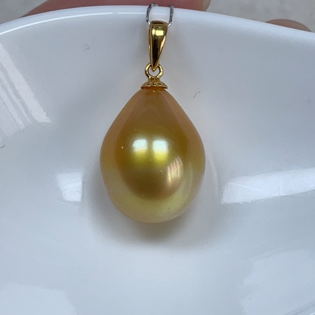 海水珍珠18K金镶嵌颈饰12.3mm