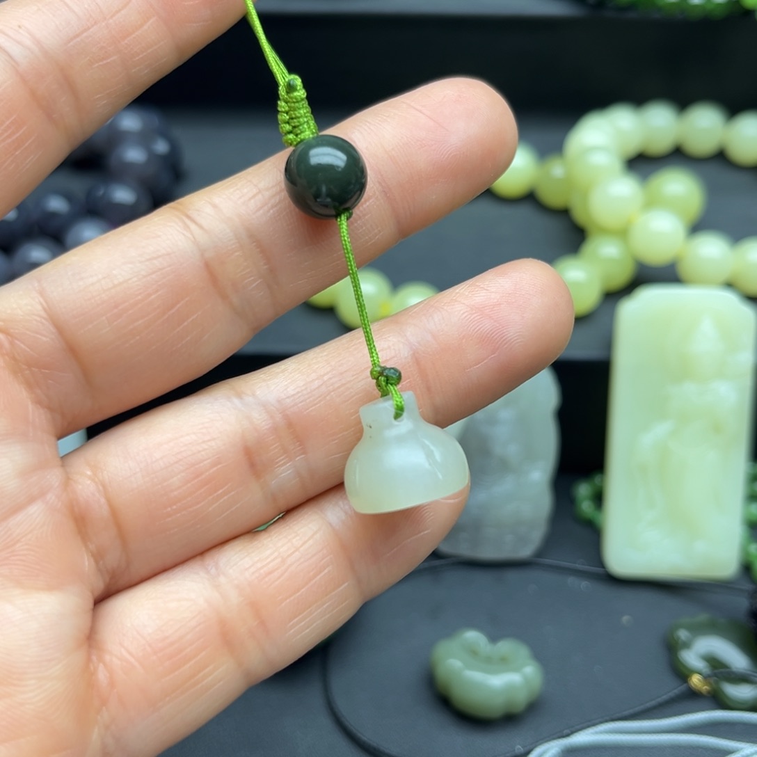 银S925镶嵌和田玉珠宝半成品