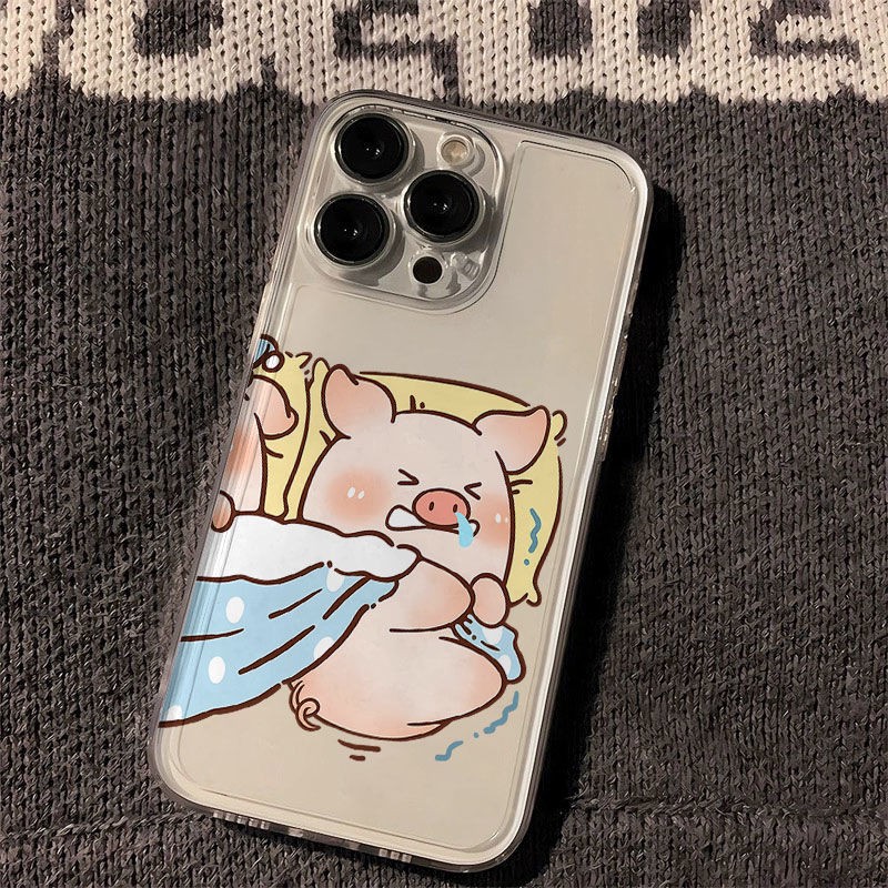 抢被子猪猪太空手机壳适用于苹果15透明iphone14手机壳1312pro