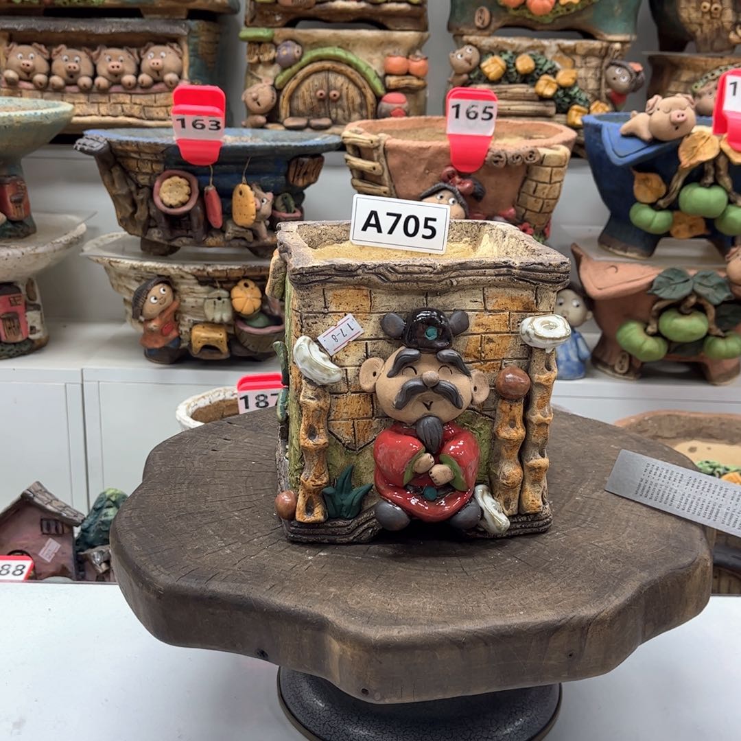 红陶花盆705粗陶