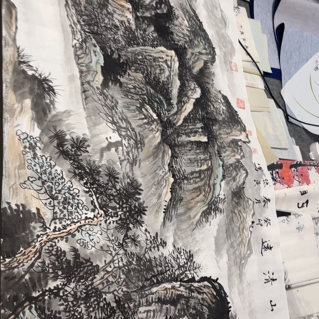 国画12.3纯手绘无边框作品