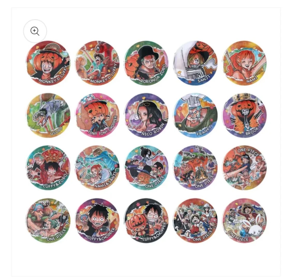 海贼王秋日万圣节吧唧 烫金雕金吧唧徽章