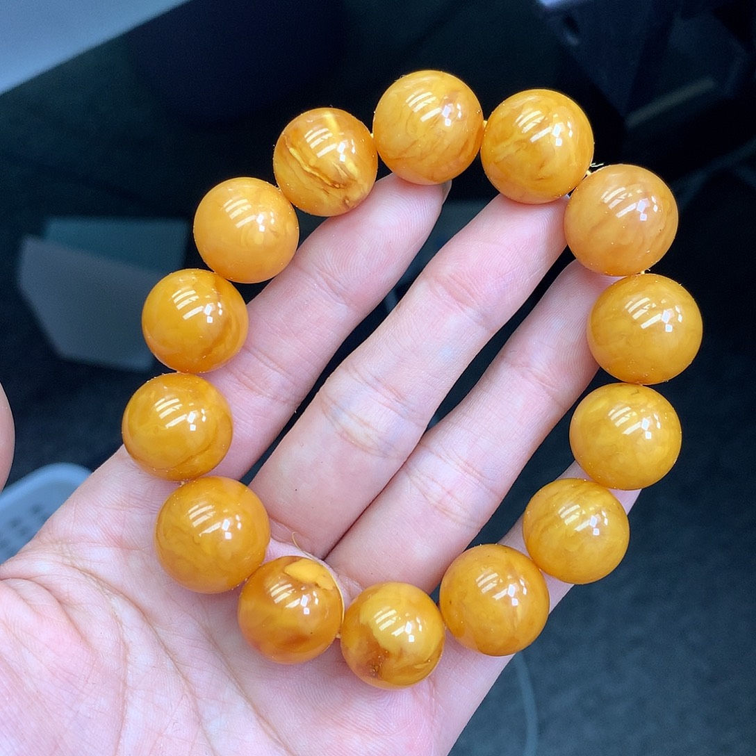 琥珀未镶嵌珠宝奇石16mm➕