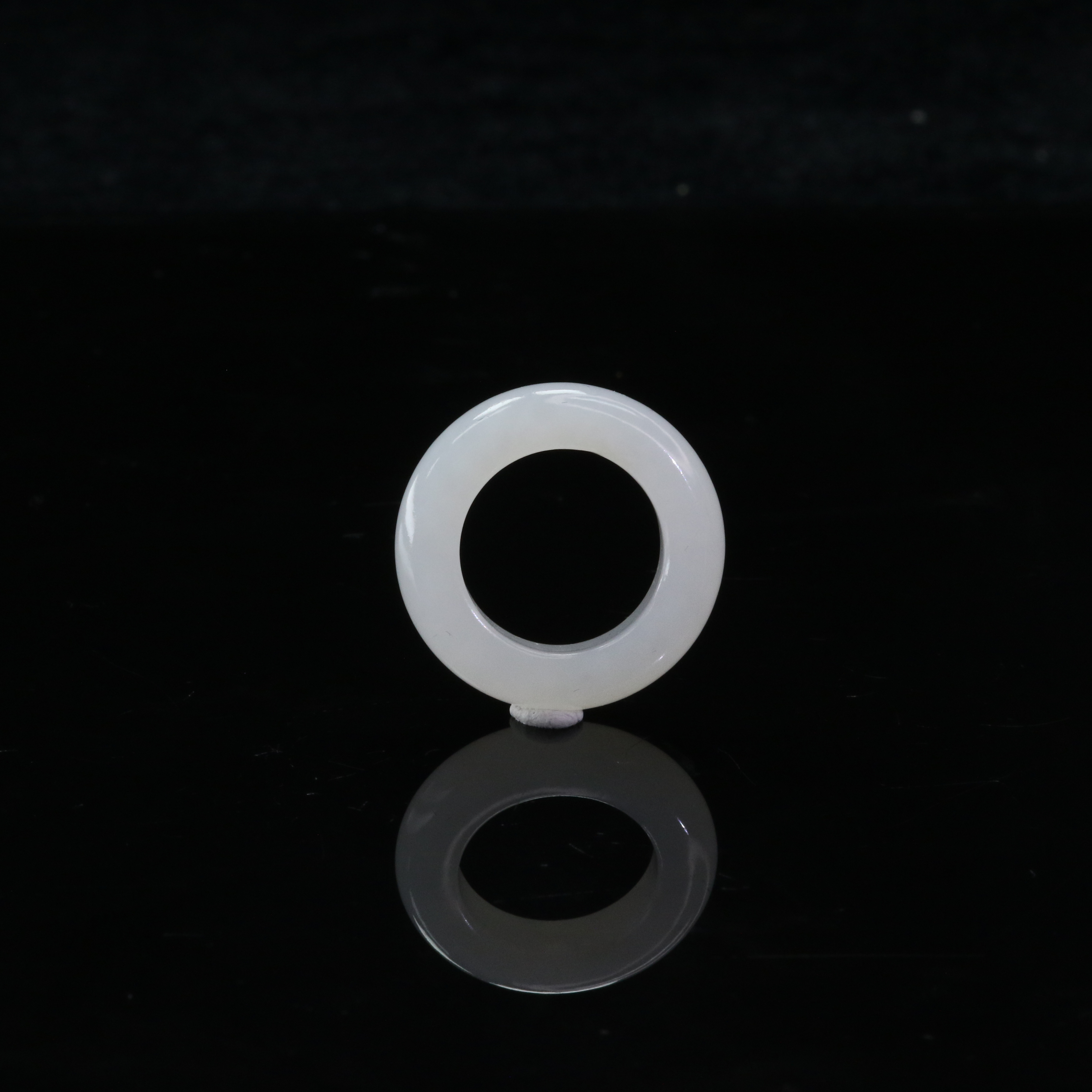 4和田玉羊脂白玉戒圈/000178上海嘉禾拍卖