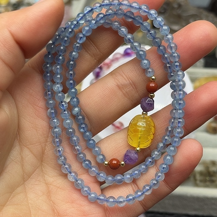 海蓝宝石手链未镶嵌定制