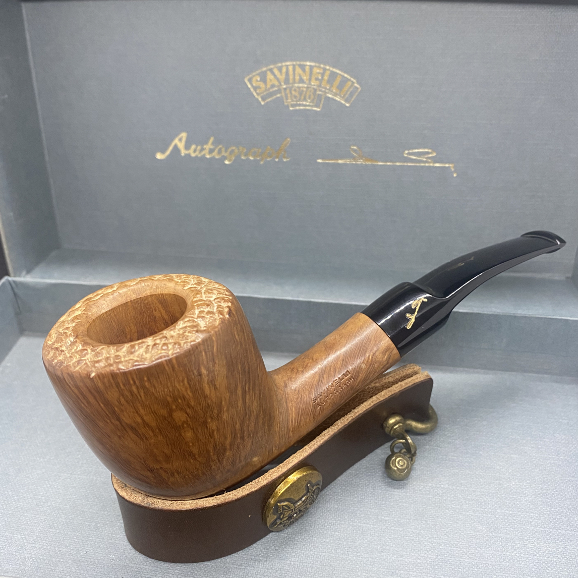 全新 意大利莎芬总裁签名石楠木烟斗，老料新斗