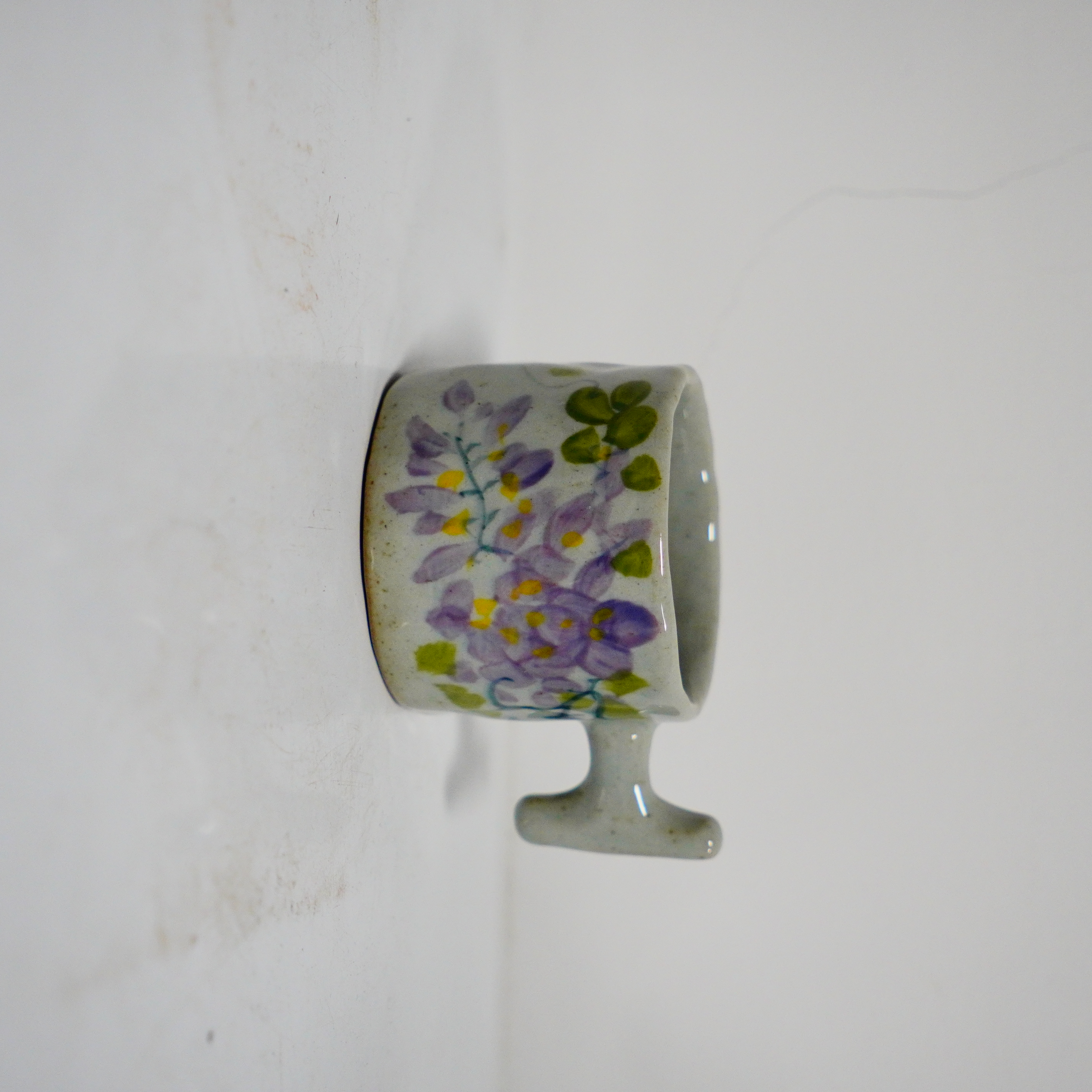 BZ0027  手绘紫藤单柄杯