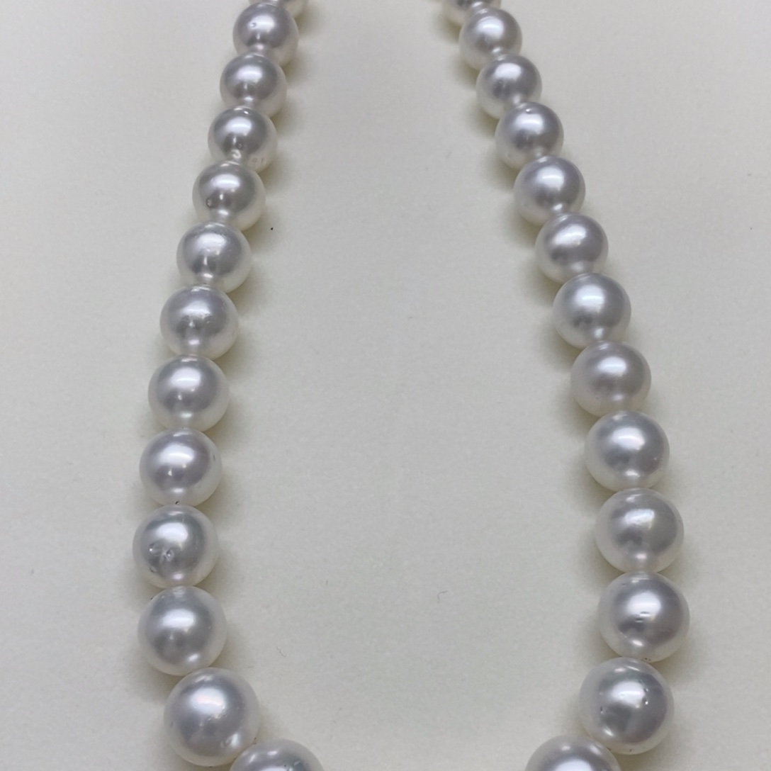 颈饰银S925镶嵌海水珍珠澳白10-14m m