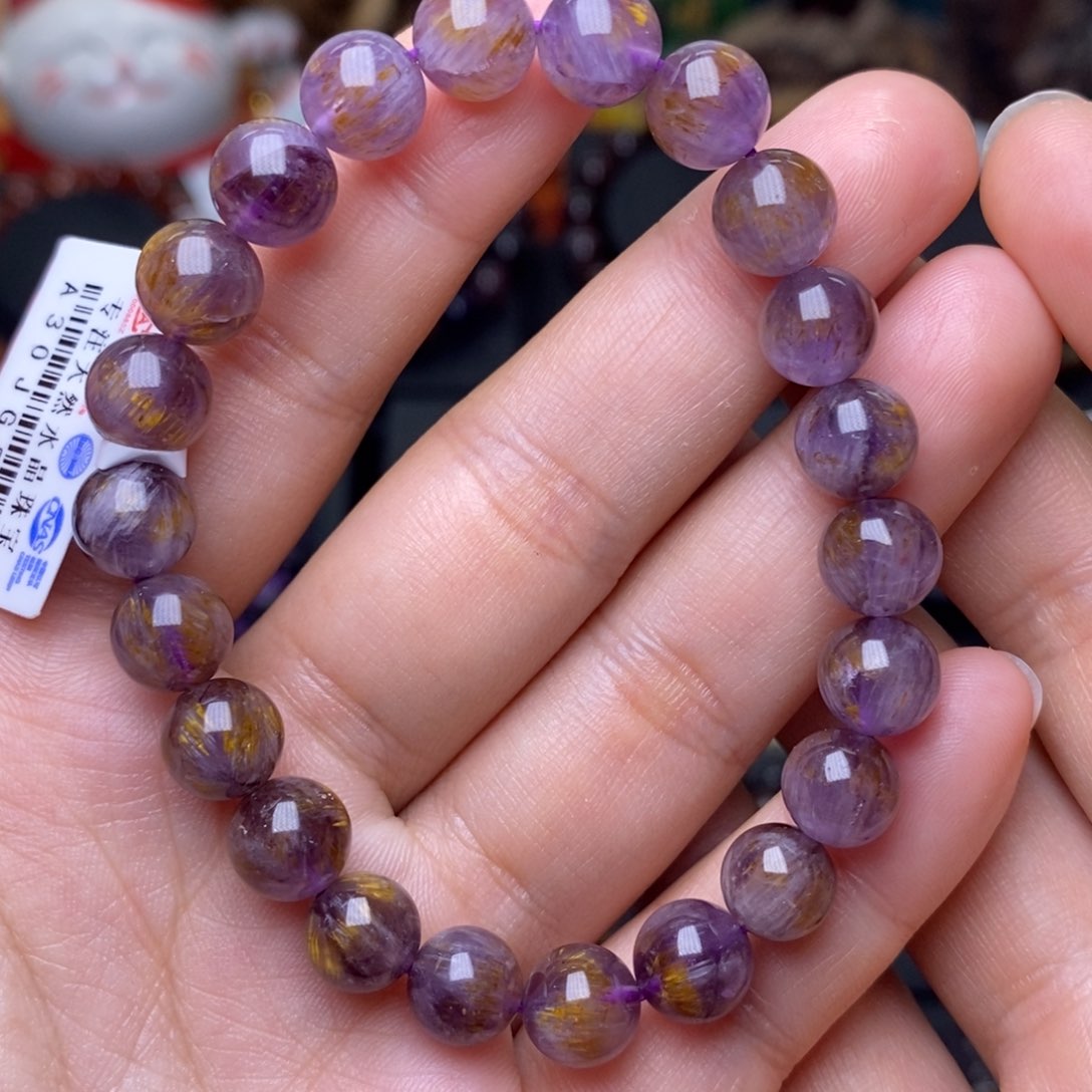 水晶A004极光金多多单圈8m未镶嵌