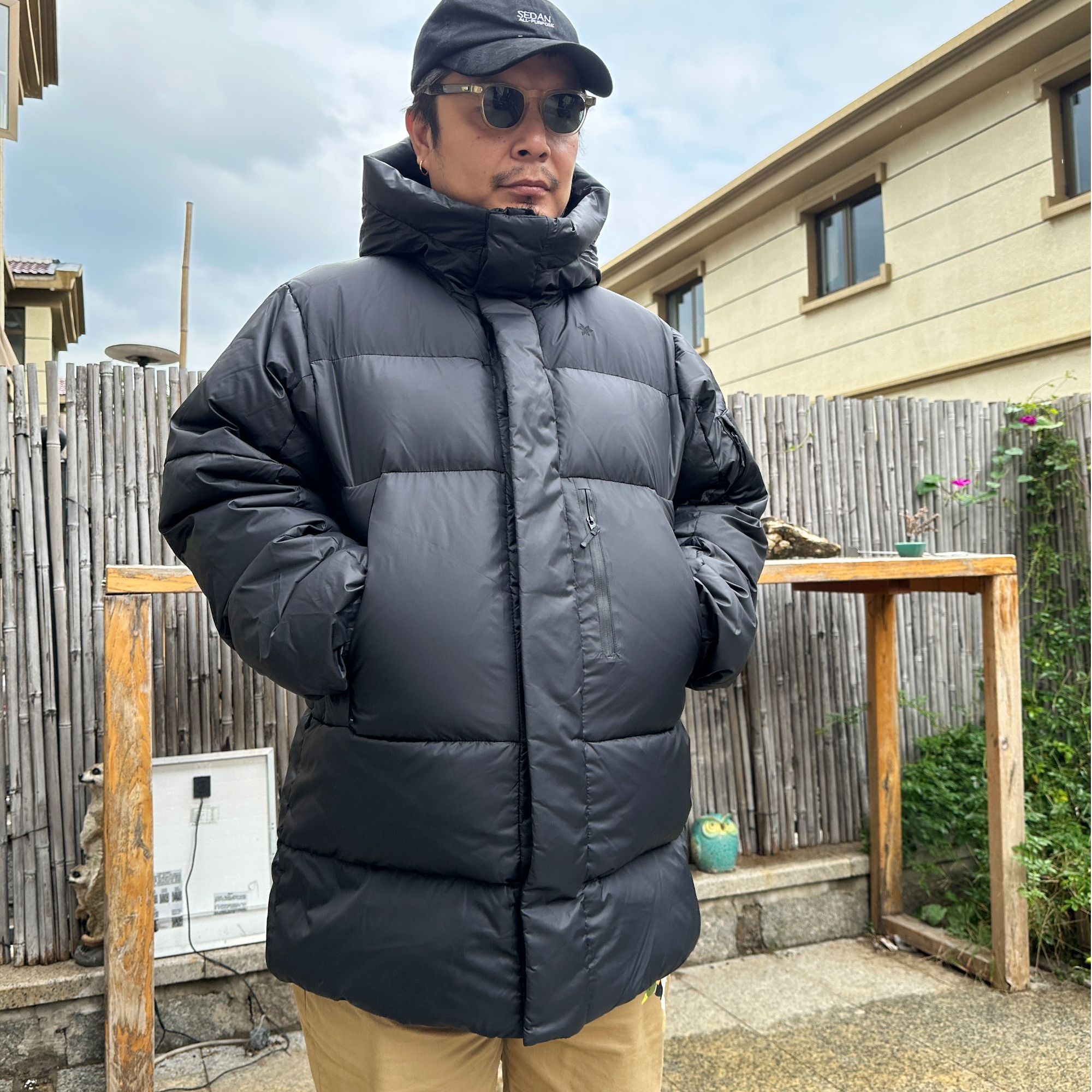 Gw羽绒服中长款470g白鸭绒男款日系连帽休闲加厚潮流保暖潮流