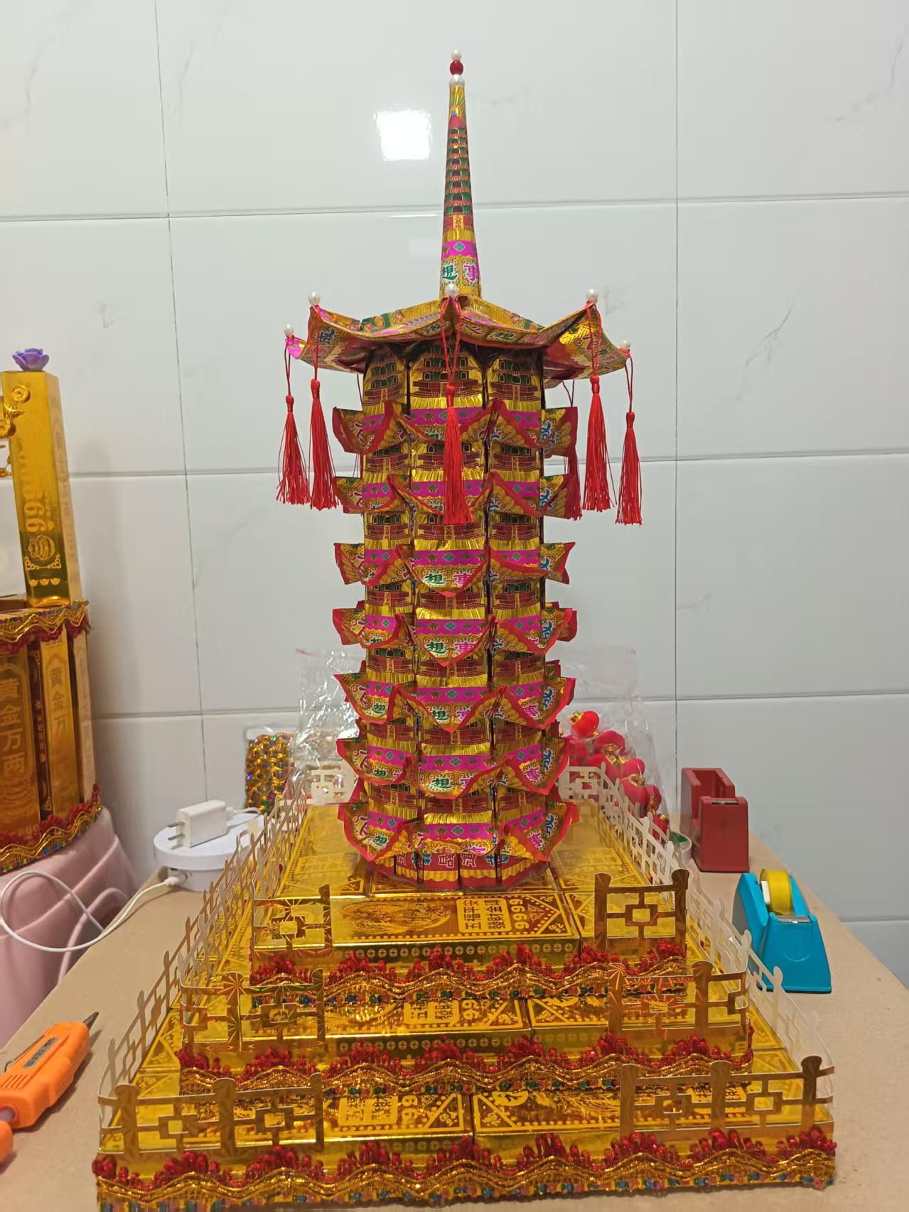 文昌塔材料包 手工折纸DIY 送教程
