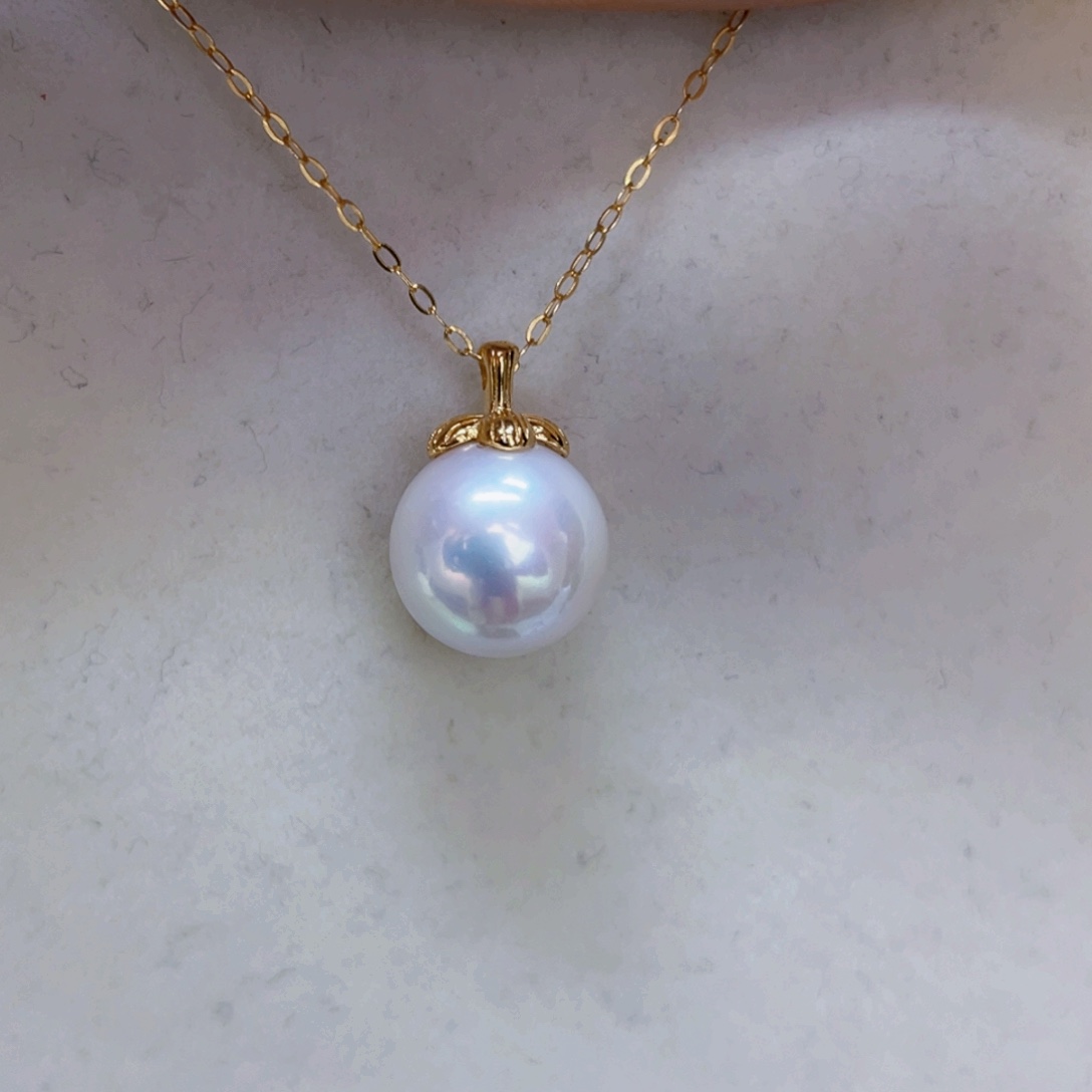 淡水珍珠吊坠(赠链)银S925镶嵌