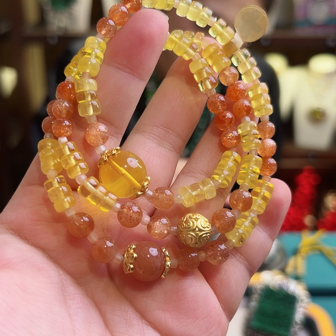 琥珀手链未镶嵌古风