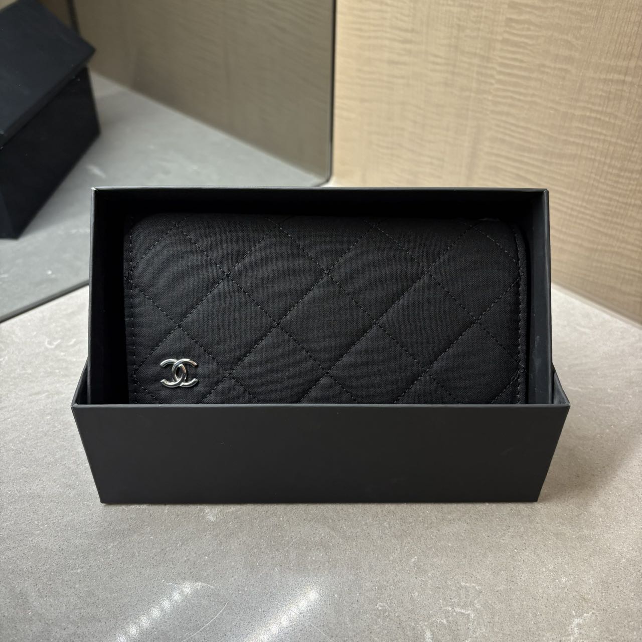 【佟掌柜专属】黑色眼镜盒化妆包简约17cm*9cm-d