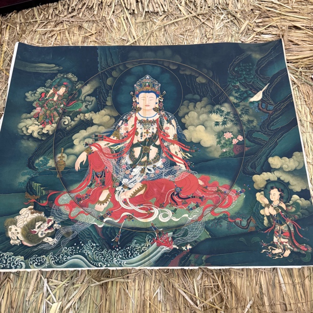 高端精品水月观音绘画类唐卡W98