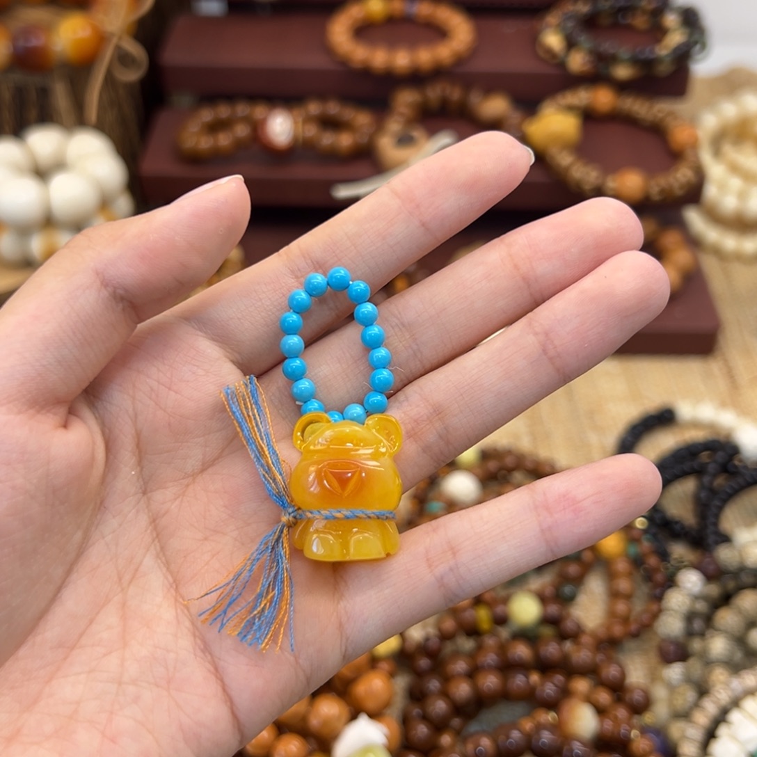 藦***）手串猴头核桃小熊穿跑环