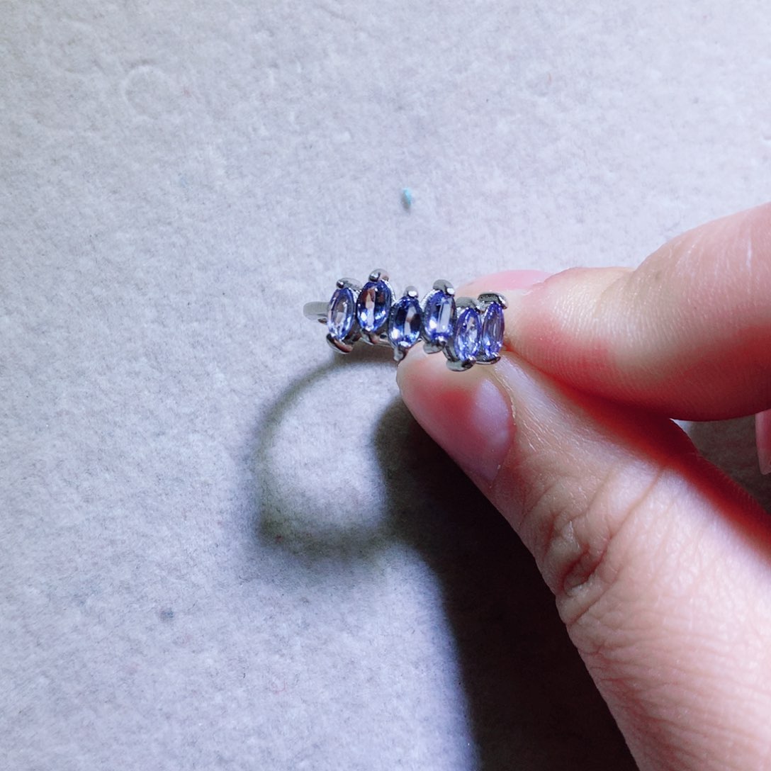 坦桑石戒指银S925镶嵌