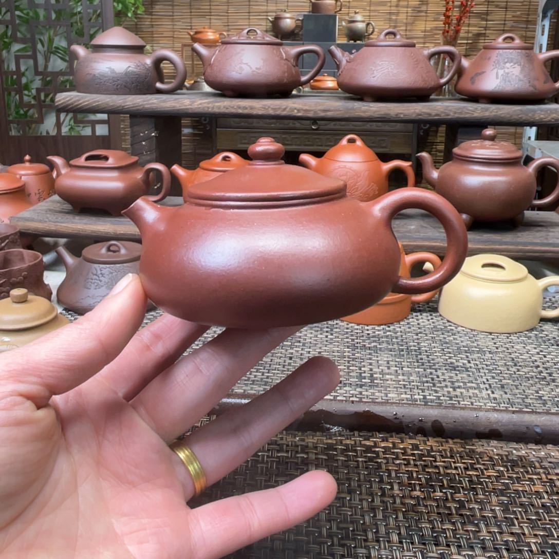 紫砂茶壶宜兴原矿紫砂手工制150