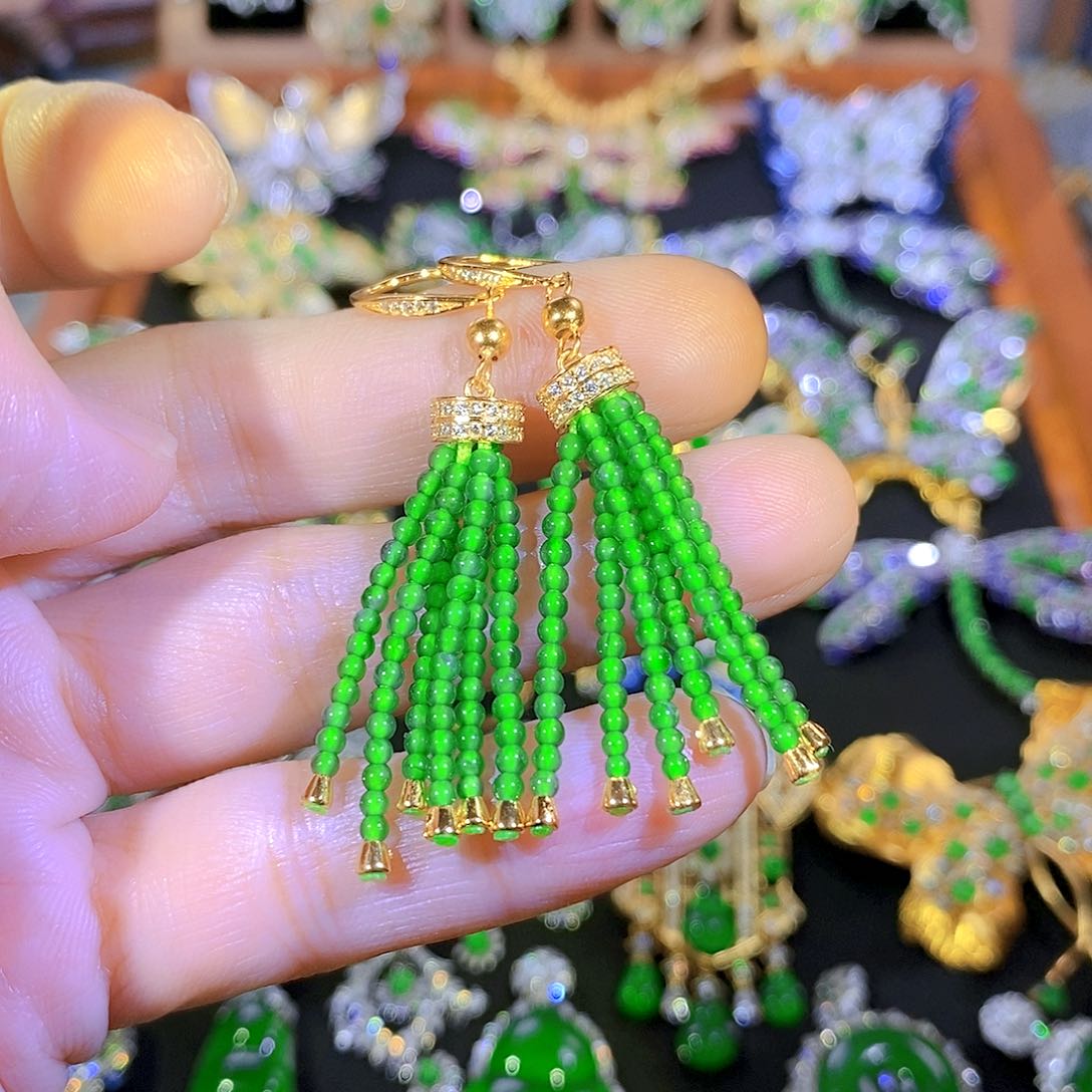 吊坠(不含链)银S925镶嵌翡翠