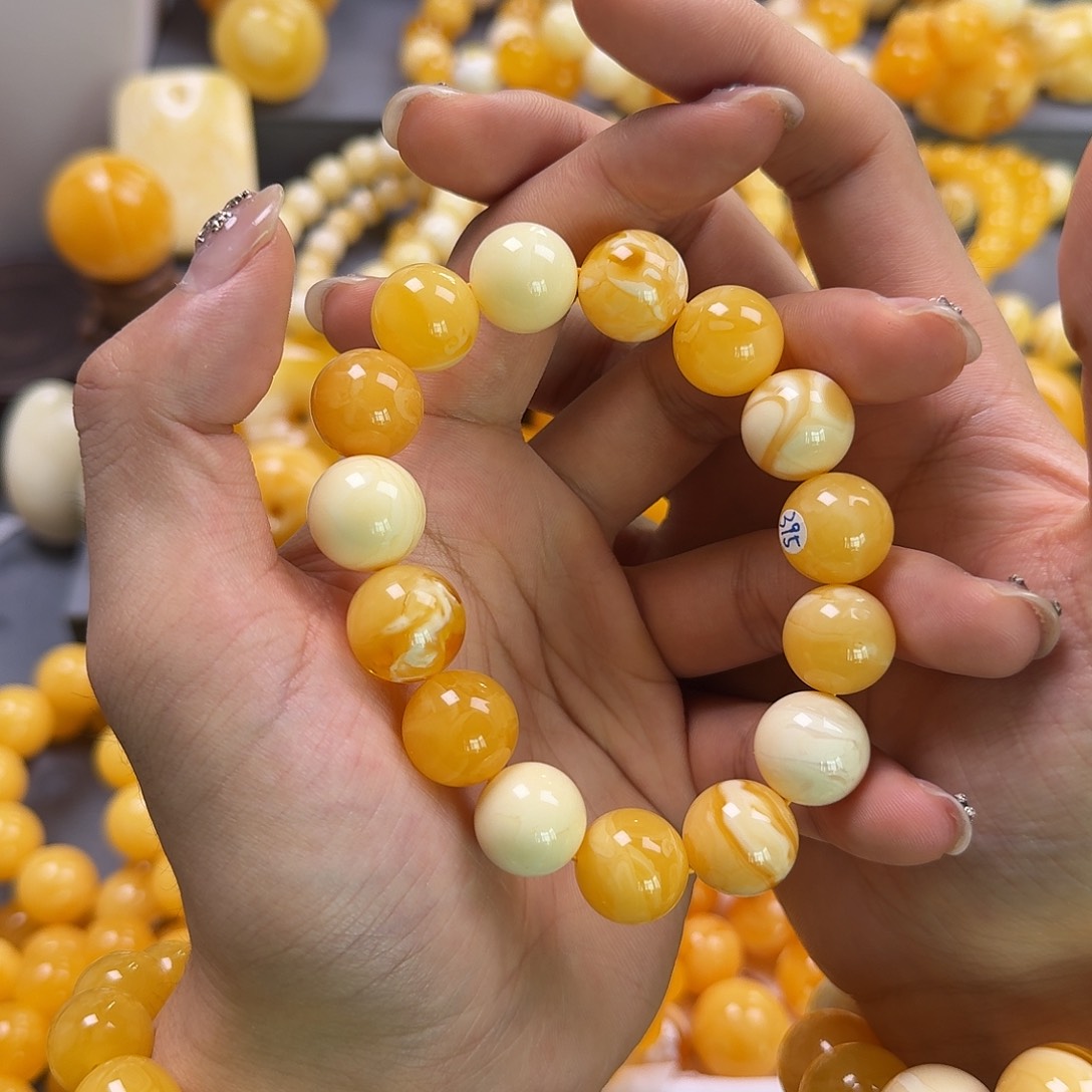 琥珀珠宝奇石未镶嵌15mm