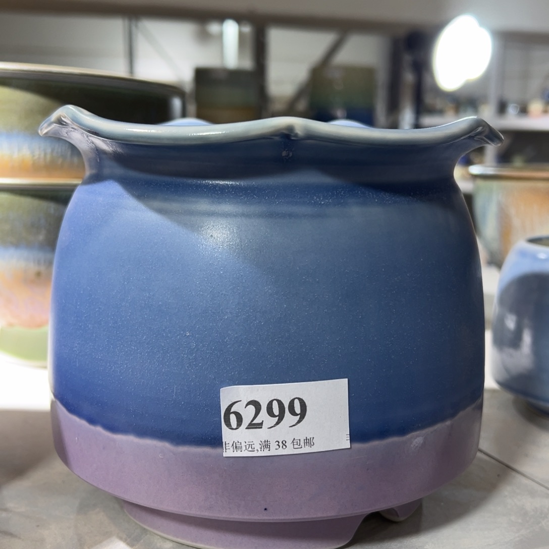 红陶口13高14 景德镇手工花盆