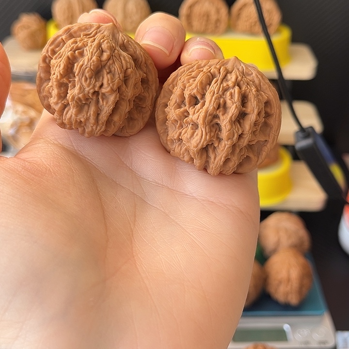 文玩核桃吊坠41夹板虎头