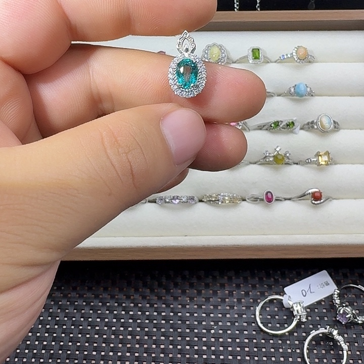 托帕石吊坠(不含链)银S925镶嵌