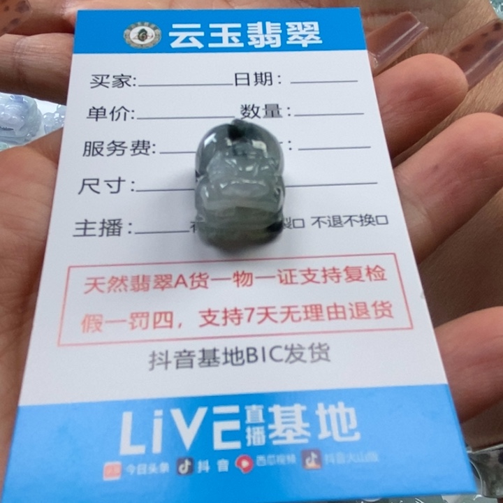 M***n翡翠未镶嵌颈饰多人貔貅