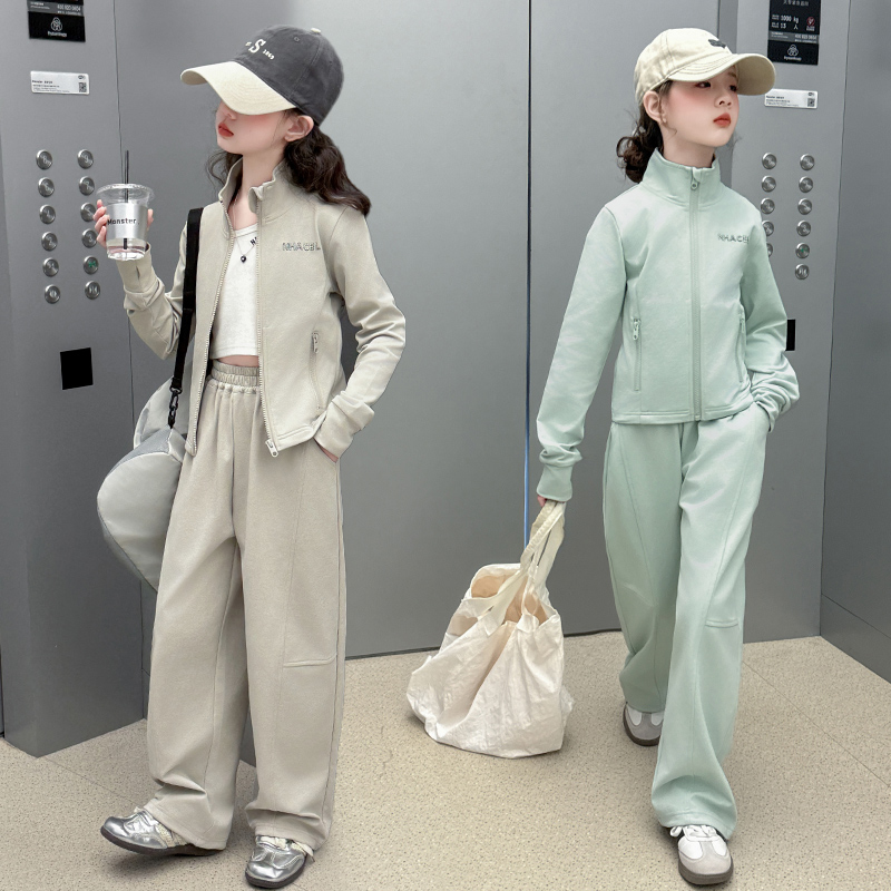女童春秋套装2025新款儿童洋气时髦运动服中大童装卫衣卫裤两件套