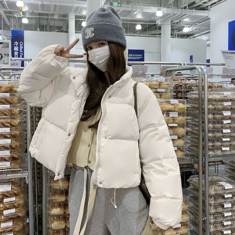 冬装女2025年新款棉服外套短款棉衣设计感加厚学院风棉袄冬季