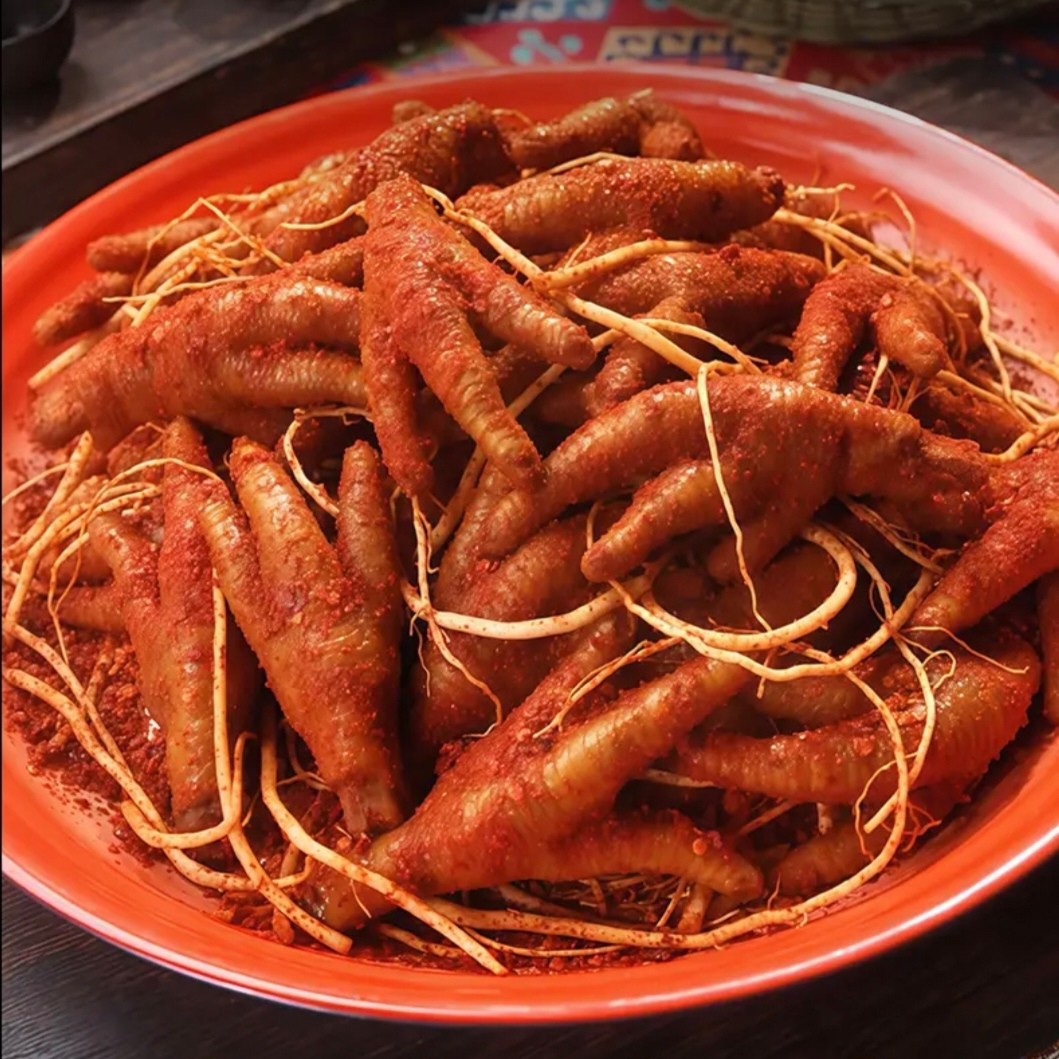 【现货现发】云南佤味糊辣壳味有骨鸡爪佤族特产苤菜根美食零食