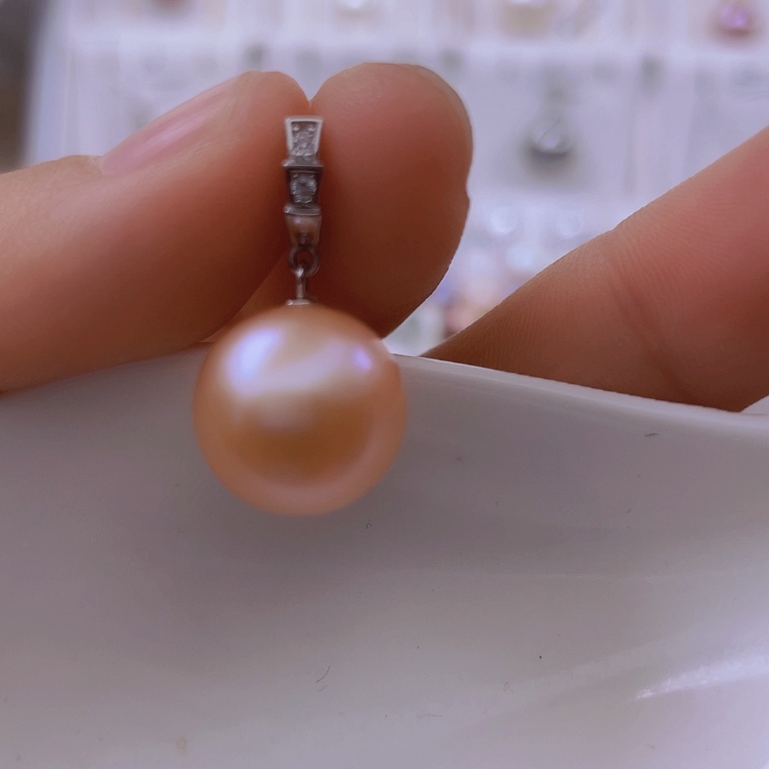 春***晚吊坠(赠链)淡水珍珠银S925镶嵌