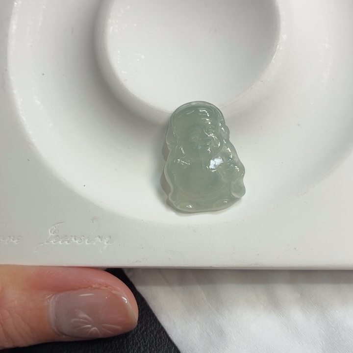 翡翠未镶嵌颈饰翡翠天然A货财神