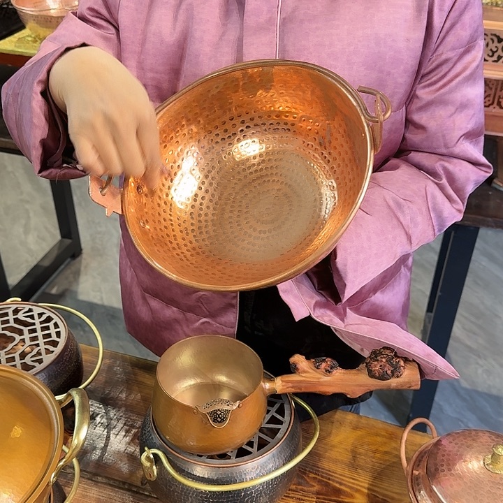 紫铜手工制作吊锅23口径