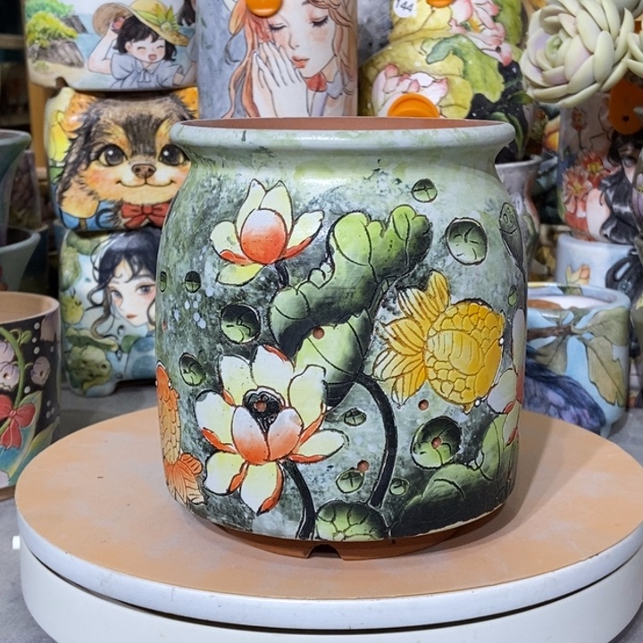 红陶景德镇艺术手绘作品