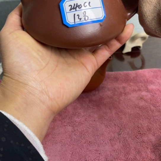 紫砂茶壶子冶石瓢，瑕疵壶