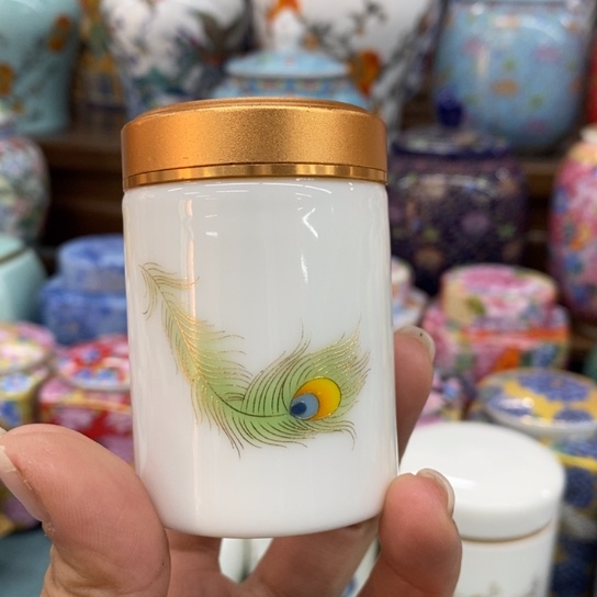 陶瓷盖子款陶瓷茶叶罐密封罐