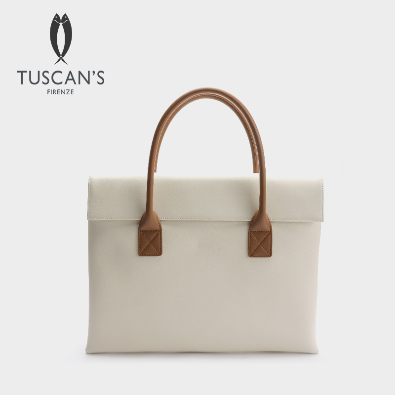 TUSCAN'S时尚商务风通勤电脑包简约手提包时代双鱼女包