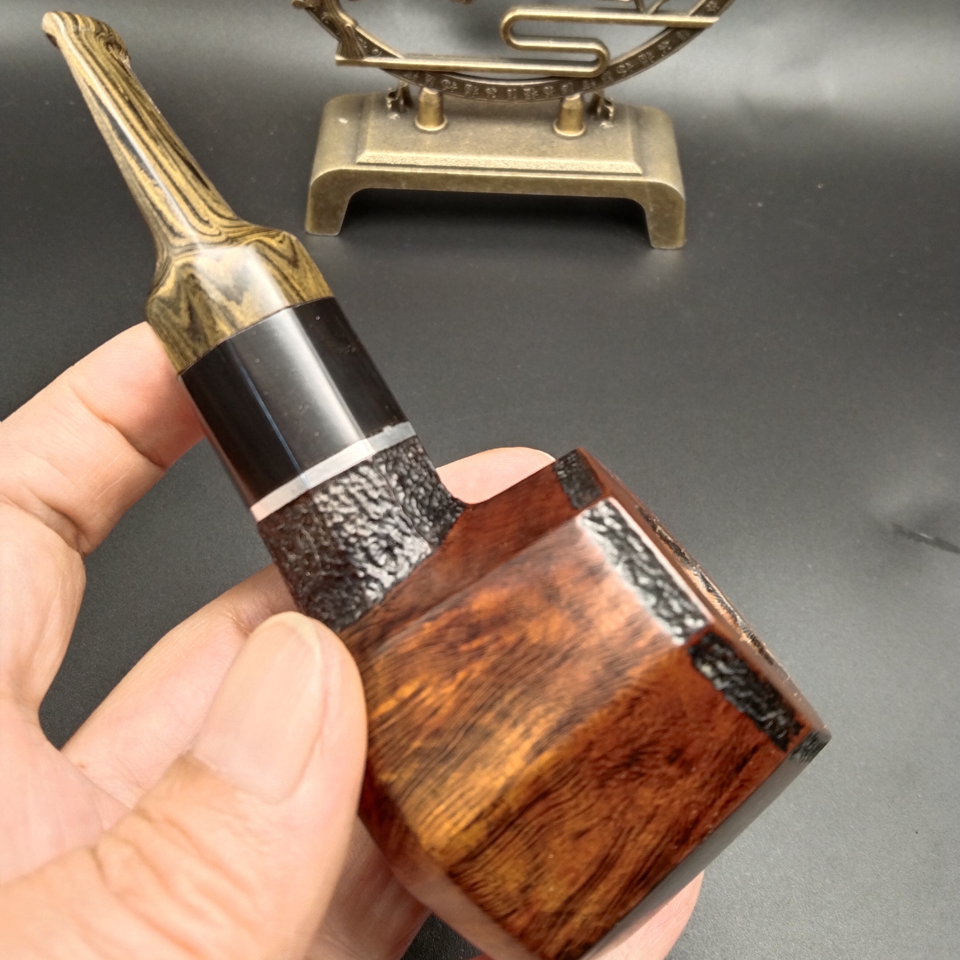 0152小老头纯手工制作精品八面直斗