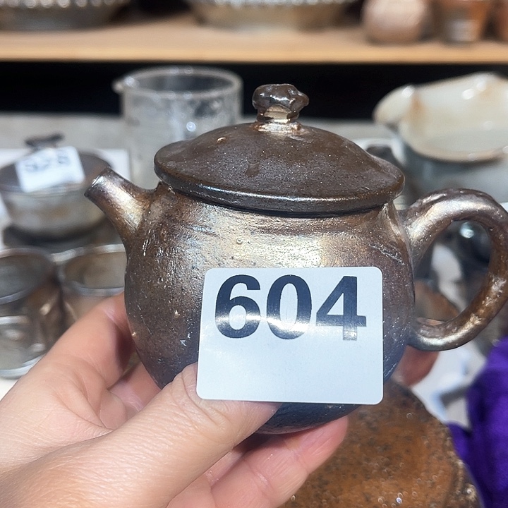 壶高温柴烧陶泥手捏壶