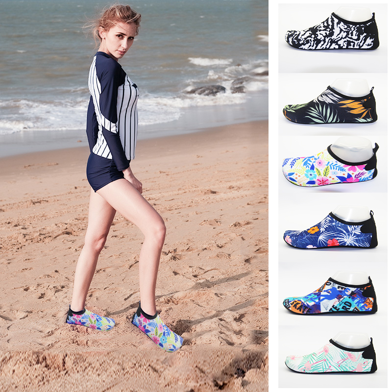 沙滩鞋袜男女潜水浮潜鞋透气防滑速干海边儿童溯溪游泳软底涉水鞋