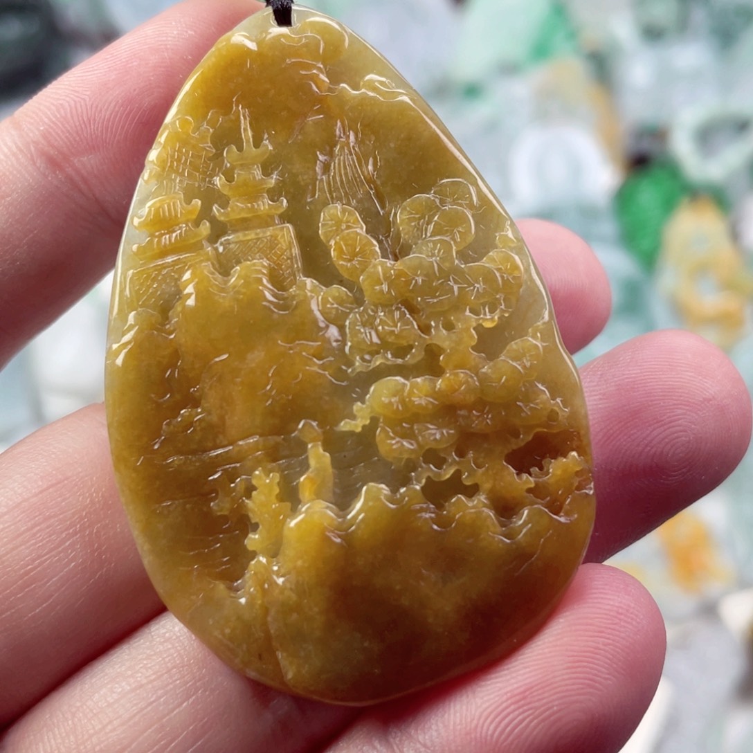 翡翠未镶嵌吊坠(不含链)