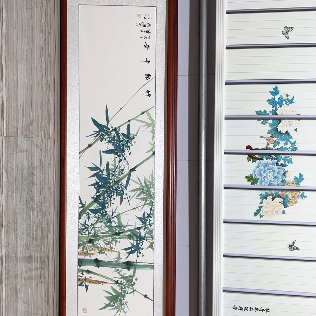 国画书画作品带框163×48