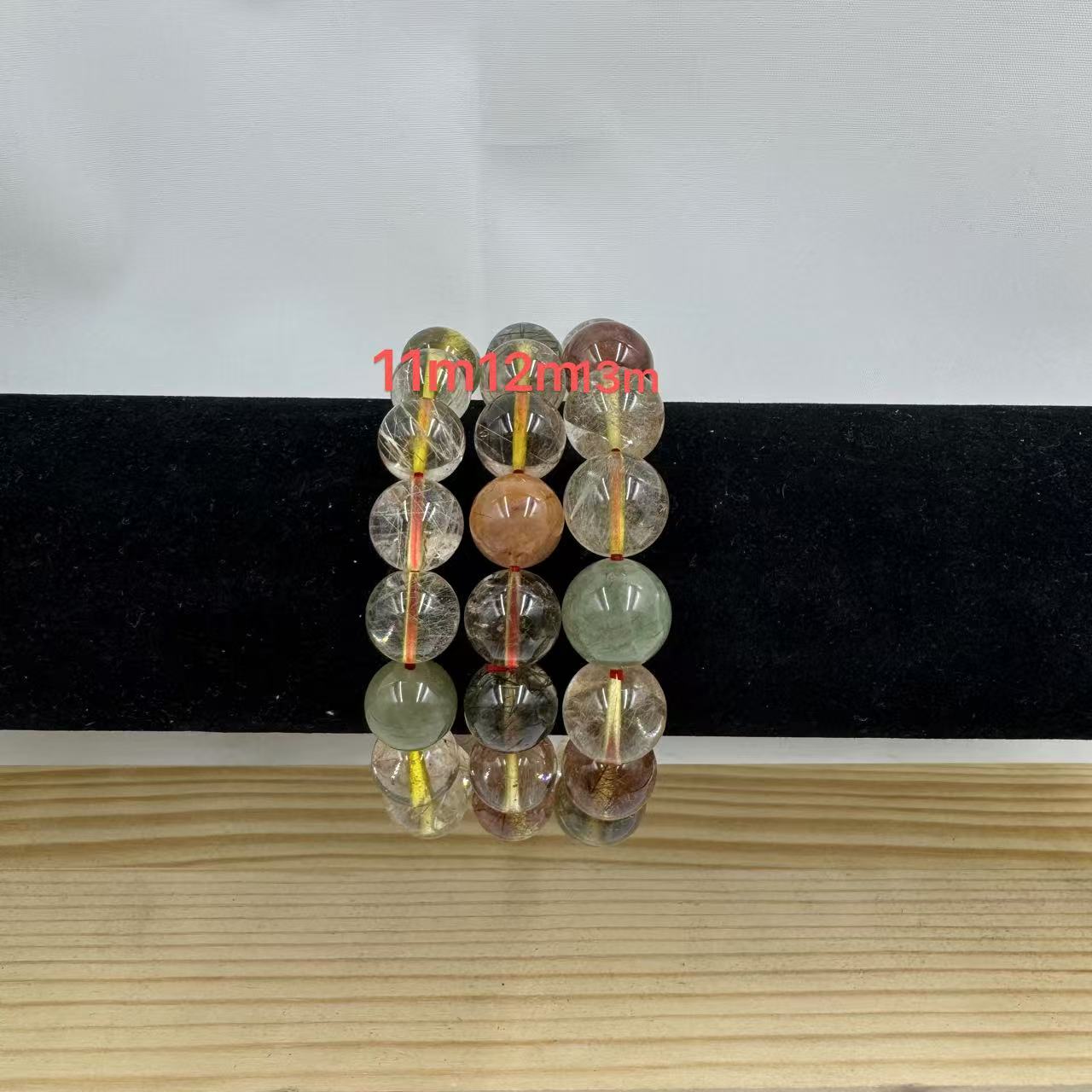 [云上水晶] 天然高货彩发晶多宝手串 Z244 多样性发其一