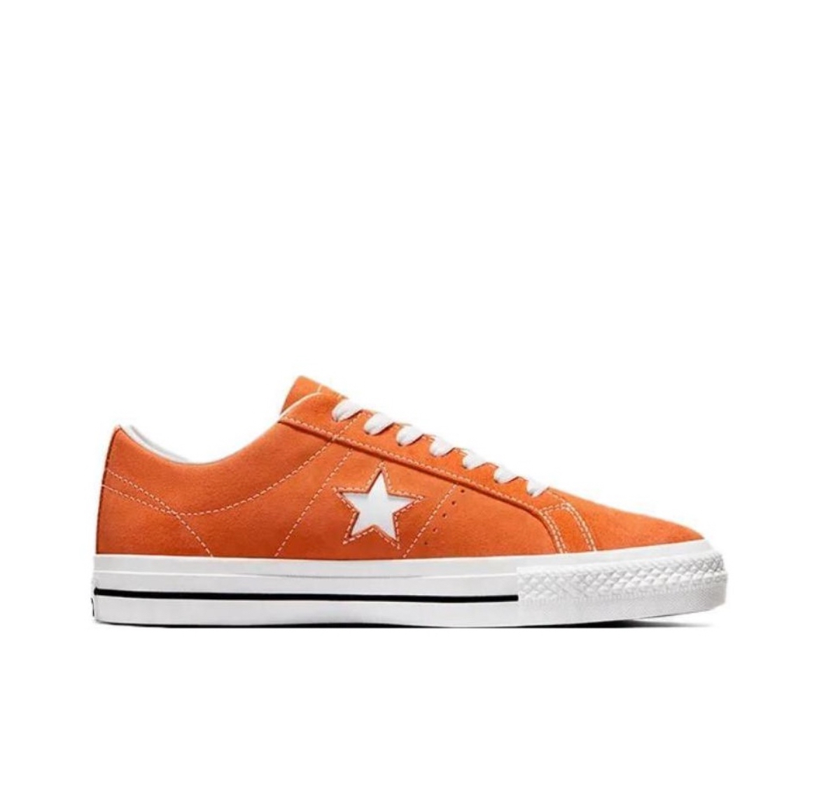 Converse 防滑耐磨 低帮 板鞋 男女同款 橙白色 A07899C
